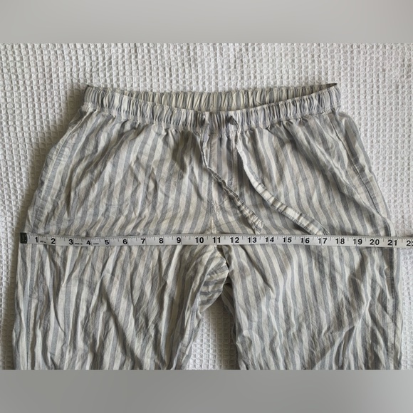 Victoria’s Secret Cotton Mayfair Blue White Pinstripe Pajama Set - Size Small - Picture 13 of 16